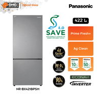 [SAVE 4.0] Panasonic NR-BX421BPSM 2 Door Bottom Freezer Refrigerator Steel Door Series 442L Econavi Inverter Fridge - NRBX421BPSM