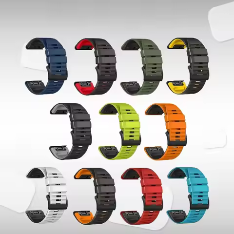 Quickfit Silicone Band For Garmin Fenix 8 7 6 5 s62 s60 MK1 MK2 MK2i MK3i/Gen 2/Epix Pro WatchStrap 