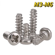 [XNY] M3.5/m4/m5/m6 SUS304 Round Head Flat Tail Self-Tapping Screw Wooden Screw Screw Round Head Self-Tapping Screw Flat Tail