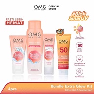 OMG BUNDLE EXTRA GLOW KIT | PAKET OMG FW + OMG CREAM + OMG TONER + OMG SUNSCREEN