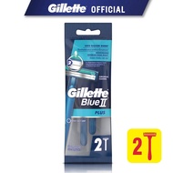 [East Malaysia] Gillette Blue II Plus Disposable Razor (2 Pcs)