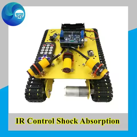 TS100 IR Control Shock Absorption Crawler Tracked Robot Tank Chassis with Obstacle Avoidance for Rob