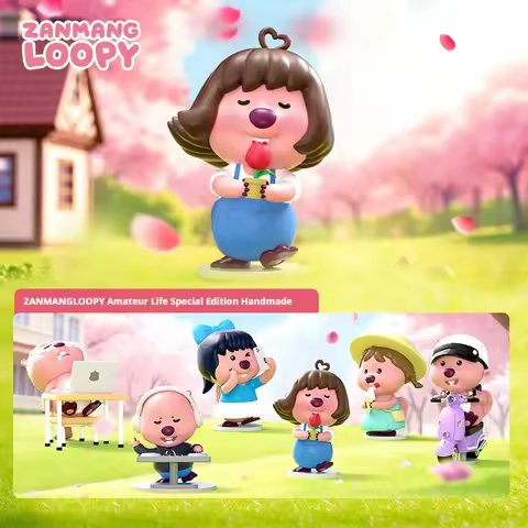 Zanmang Loopy Korean Version Blind Box Loopy Figurine Ruby Office Cute Cartoon Desktop Model Decorat