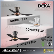 SIRIM DEKA CONCEPT 42”/ Mini 34” Inch Ceiling fan with light LED Kipas Siling 3blade Remote Control DC Motor 5Y Warranty
