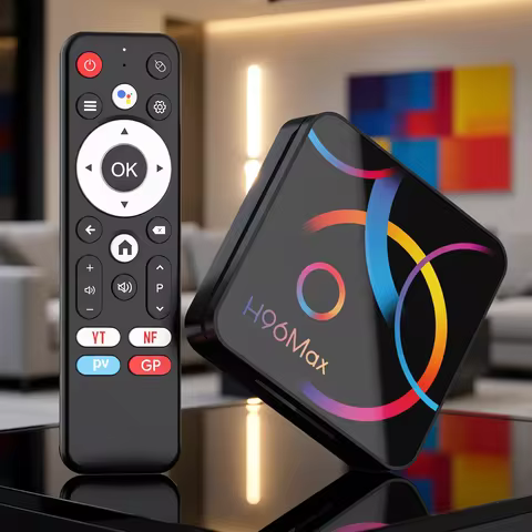 H96Max RK3518 Android 14 4K TV Box Quad Core WiFi6 BT5.4 Google Voice Assistant with New Geometric L