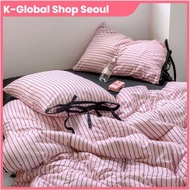 Mix&Match Made in Korea Essential Stripe Reversible Comforter Set with Pad & Pillow Cover Bedding Se