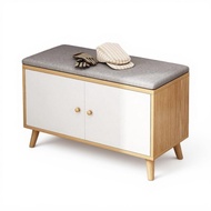 Shoe Storage Bench Narrow Entryway Organizer Padded Seat padding Modern Hallway Shoe Rack Multifunct