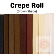 Premium Crepe Paper Roll Brown shade