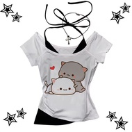 Breathable Vintage 80s Anime Aesthetic Harajuku T-Shirt - Korean Inspired