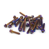 VRX MOTORCYCLE SCREW BOLT ENGINE SET LC135 4S - BLUE GOLD/ YAMAHA LC135 4S MOTORBIKE NUT BOLT ENJIN 