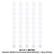 MATAHARI Eelic TMM-MTH1M Contains 5 PCS crystal sun shape beaded curtain decorations 1 meter long