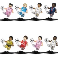 Football star Action Figures Messi Suárez Vinicius Haaland Building Block Collection Toys For Childr