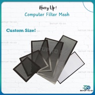 Computer filter, Dust filter, Custom size Mesh. Magnetic Dust prove filter. Cooler dust filter. blac