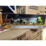 5pcs Jurassic World TYRANNOSAURUS REX CARNOTAURUS INDOMINUS REX Model Toys Box Package