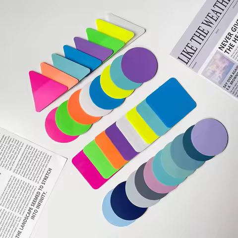 8/10Packs Transparent Sticky Notes Colored Book Tabs Sticky Notes Writable Index Tabs Memo Stick Fir