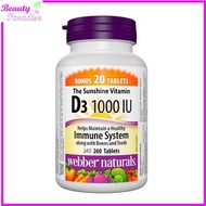 Webber Naturals - 維他命 D3 (1000 IU) 260 粒 超值加量裝 [平行進口] 此日期前最佳:2028年08月31日