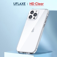 UFLAXE ICEY เคสแข็งกันกระแทกกสำหรับ Apple iPhone 12 / 13 / iPhone 14 / 14 Plus / iPhone 14 Pro Max เคสผิวด้านใสโปร่งแสง ป้องกันสีเหลือง เคสโทรศัพท์ป้องกันเต็มรูปแบบทนทาน