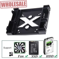 5.25 optical drive position to 3.5 inch 2.5 inch SSD 8CM FAN Adapter Bracket Dock Hard Drive Holder 