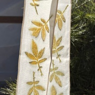 芳香萬壽菊植物印染天然染頭帶頭巾飄帶絲巾圍巾