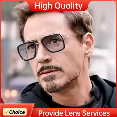 Iron Man double beam DITA-STYLE pure titanium Glasses Frame Men Women 006 big sunglasses 7406