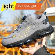 Ready Stock Lazy Rotating Button Safety Shoes Fashion Steel Toe-toe Protective Shoes Anti-smashing Anti-puncture Breathable Work Shoes Welding Shoes Welder Shoes Men's Shoes Steel Toe-toe Safety Boots Men's Wor