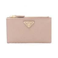 【二手】Prada PRADA 卡包 SAFFIANO TRIANG 1MC086QHHF0236 Cipria Saffiano 皮革卡包 女士 全新
