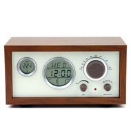 全城熱賣 - SY-601 家用多功能復古木質收音機电子溫度計鬧鐘（顏色隨機）
