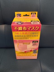 (日本進口)KAKEN 90 x 145mm超立體透氣過濾三層外科口罩(粉紅色)(中童專用)