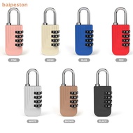 [baipeston] Luggage Travel Digit Number Code Light Wavy Baking Paint Lock Combination Padlock Safe L