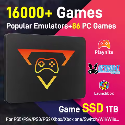 Playzone 1TB SSD&Game Consoles For PS5/PS4/PS3/Xbox/Xbox one/Switch With 16000 Emulator Games+86 PC 