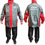 Moon bikers OFFER RAIN SHIRT Arai 2 Layer Raincoat with hat pocket Size S-6XL Double MOTOR Baju Huja
