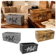 [TENOL] Wooden Mail Storage Box, Mail Holder Tray, Tabletop Mailbox, Office Mail Tray