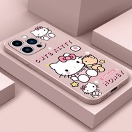 Case iPhone 13 Pro Max 13PRO 12PRO 13PROMAX 12PROMAX 12MINI 13MINI 12 MINI 12 Pro Max MF043A hello kitty Silicone fall resistant soft Cover phone Case