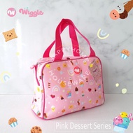 Latest WIGGLE Design Lunch Bag Kids Set Pink Dessert | Original Bag Lunch &amp; Drinking Bottle
