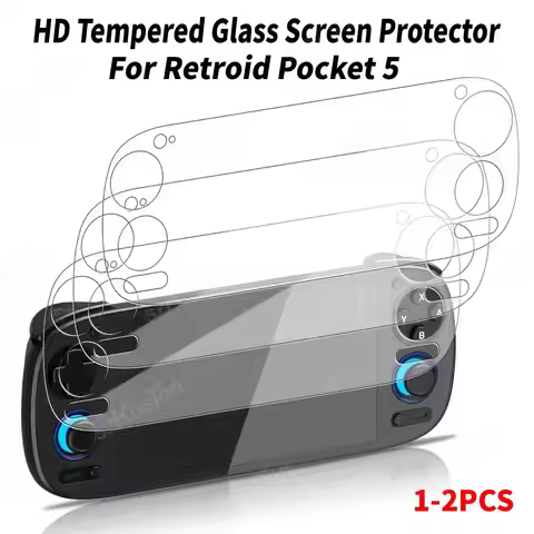 1-2 Pack Screen Protector For Retroid Pocket 5 Game Console Anti-Scratch HD Tempered Glass for Retro