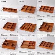 Desktop Storage Wooden Storage Box Live Display Lattice Log Tray Cosmetic Lipstick Tidy-up Wooden Bo