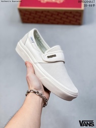 แวนส์ Fear Of God X Vans Slip On 47V DX White Shoes Genuine รองเท้ากลางแจ้ง รองเท้าผ้าใบ ได้ทั้งชายห