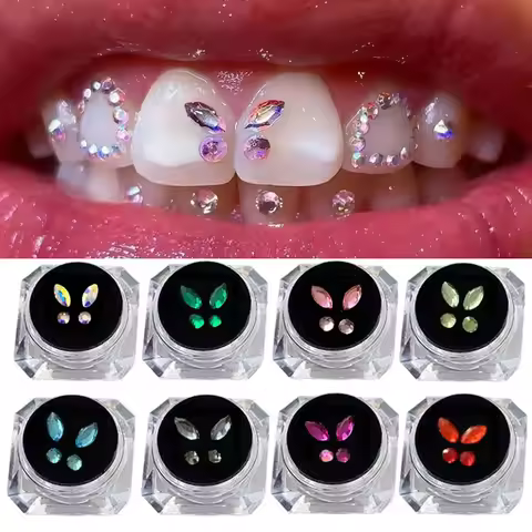 Dental Diamond Tooth Gem Crystal Ornaments Jewelry Gem Teeth Whitening Tooth Material Beautiful Shin