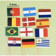 Set of 12 football team flag sticks