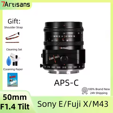 7artisans 50mm F1.4 Tilt Shift Perspecrive APS-C Lens for Sony E A6600 A6400 A73 A7MIV Fuji X XF XS1