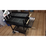 Ck350 Outdoor Charcoal Grill, CK350, Ck3500 Outdoor Barbecue Grill With Convenient Push Wheel Export