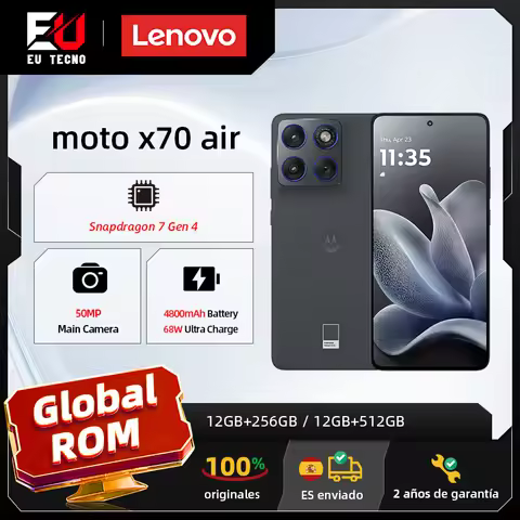 Global ROM Lenovo moto X70 Air Snapdragon 7 Gen 4 6.7inches 120Hz Display 50MP Main Camera 4800mAh C