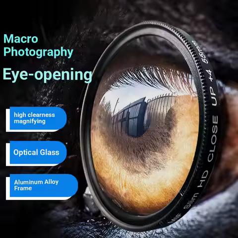 Universal Camera Close-Up Lens HD Macro Lens 4x Magnifying Filter for Canon Sony Fujifilm Nikon DSLR