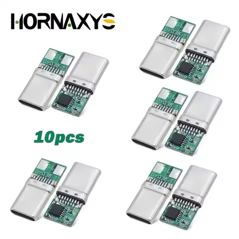5/10pcs Fast Charge PD/QC Decoy Board PD Decoy module PD 2 3.0 DC Trigger Cable USB Type-C Male Plug