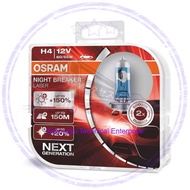 Osram H4 Night Breaker Laser Bulb - +150% Brightness