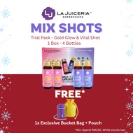 La Juiceria Powershots Trial Pack - Ginger Honey Turmeric Lemon Shots | Jus Kunyit | Immune Boost