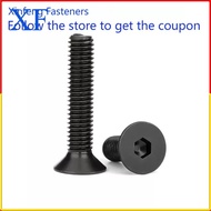 Black 304 stainless steel countersunk head hexagon screw DIN7991 flat head extension bolt, flat cup 