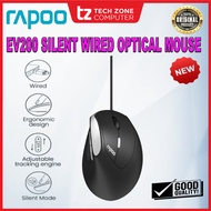 RAPOO EV200 SILENT BLACK WIRED 1600 DPI Sensor OPTICAL MOUSE