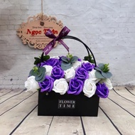 Wax flowers bag of 24 flowers for your lover, January 20, March 8