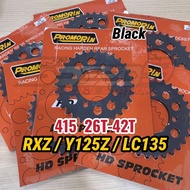 PROMORIN BLACK SPROCKET 415 RXZ LC135 Y125Z Y100 Y110 SRL110 26T-42T